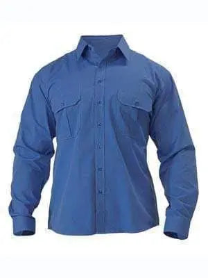 Bisley Workwear Work Wear BLUE (BBYD) / S BISLEY WORKWEAR METRO SHIRT - LONG SLEEVE BS6031